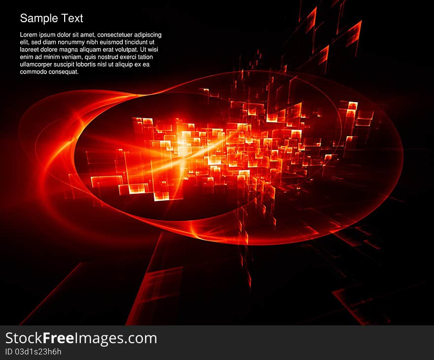 Dynamic interplay of attractive forms on the subject of modern technologies, communications, energy, motion and space. Dynamic interplay of attractive forms on the subject of modern technologies, communications, energy, motion and space