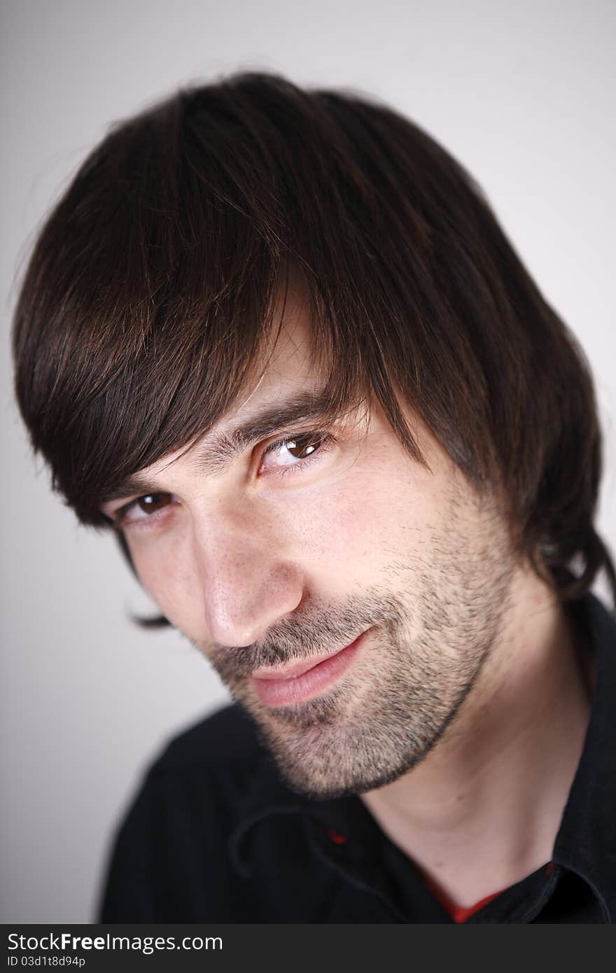 Closeup of a young brown man. Closeup of a young brown man