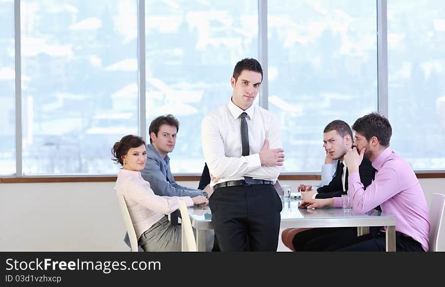 Group Of Business People At Meeting