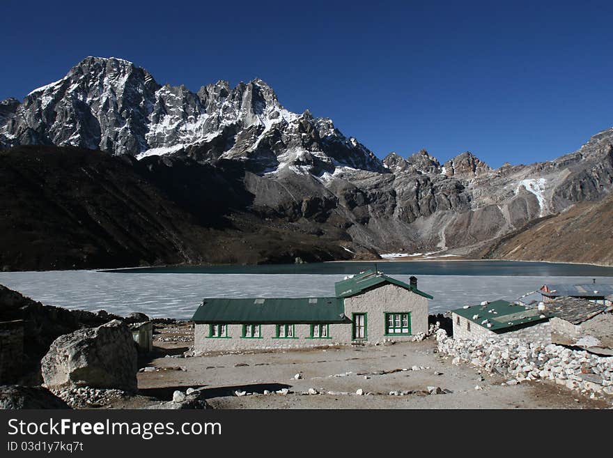 Gokyo village and lake, Himalaya, Nepal