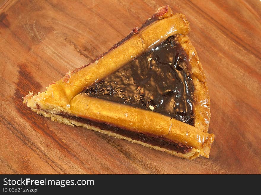 Quince pie, cut, Italian and. Quince pie, cut, Italian and