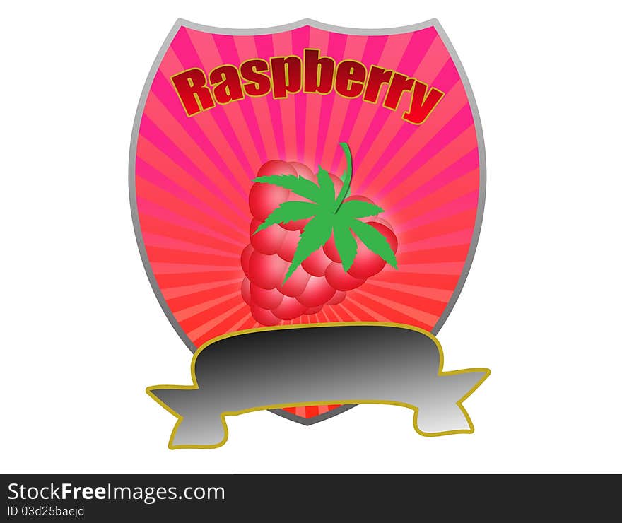 Raspberry label