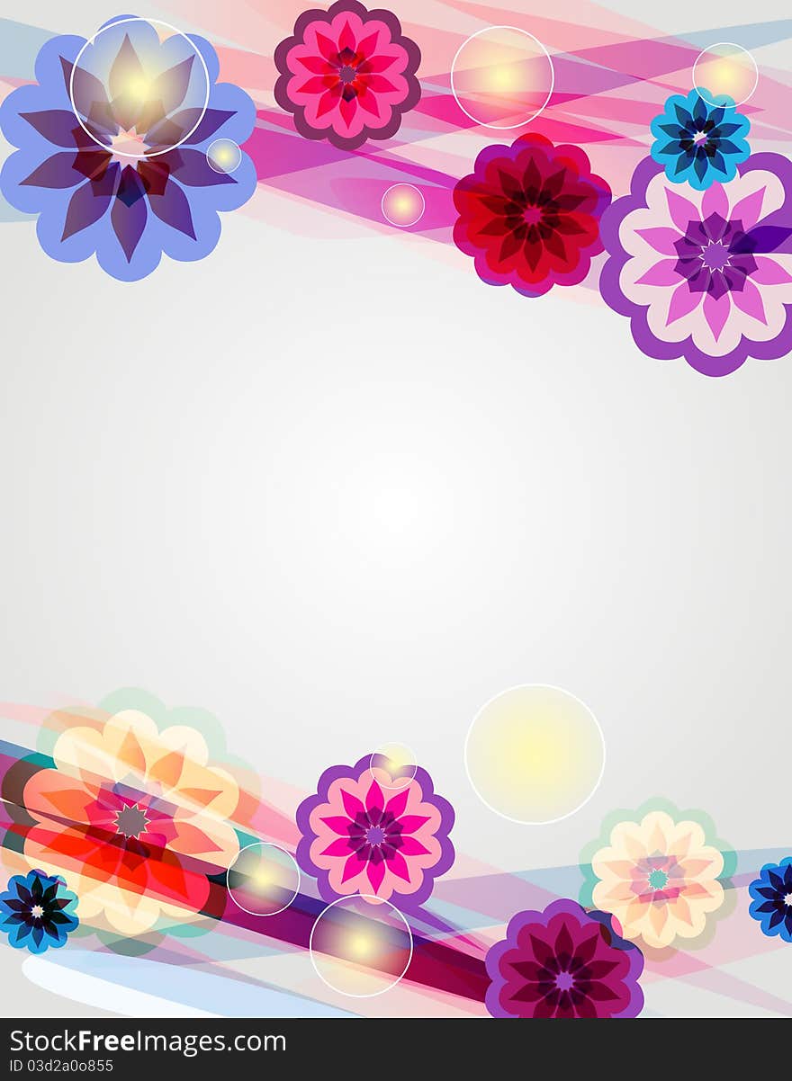 Abstract background with pink flowers. Abstract background with pink flowers