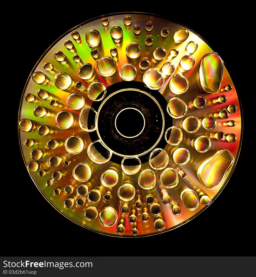 CD With Waterdroplets On