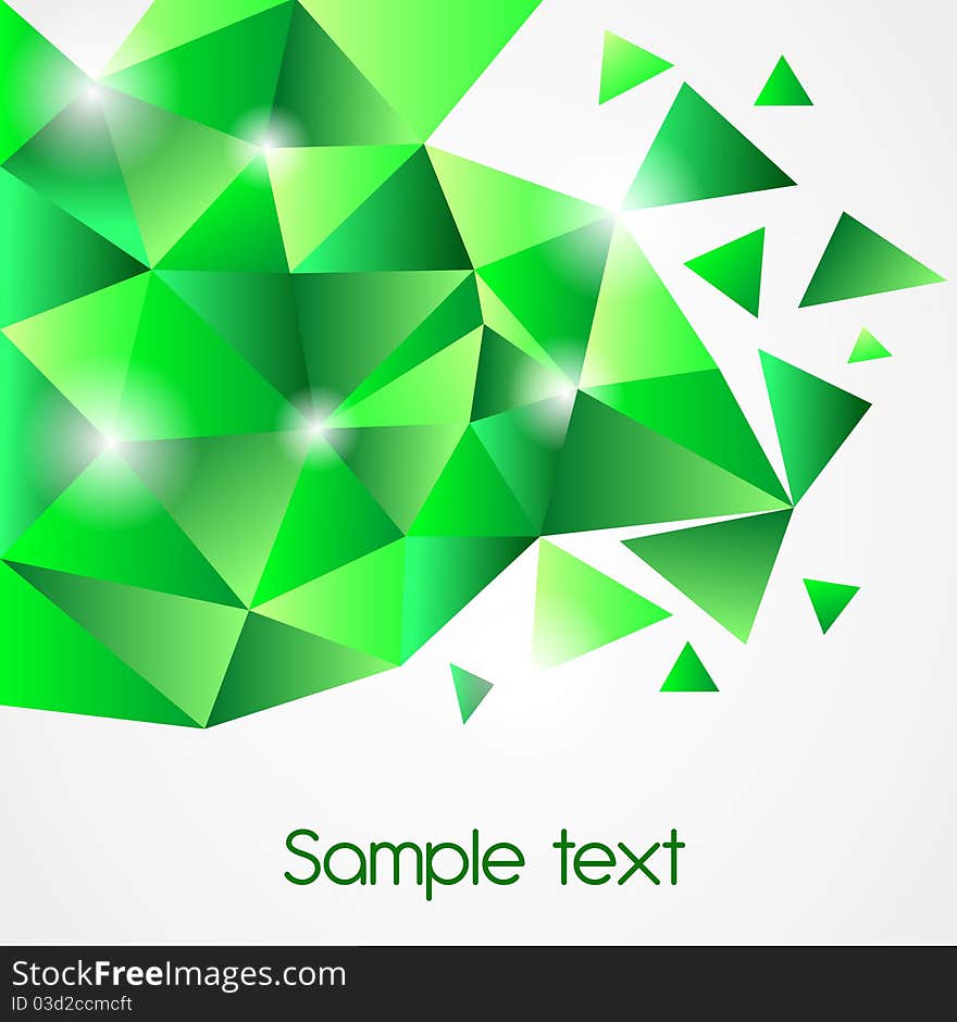 Green triangle  background with triangle shapes. Green triangle  background with triangle shapes