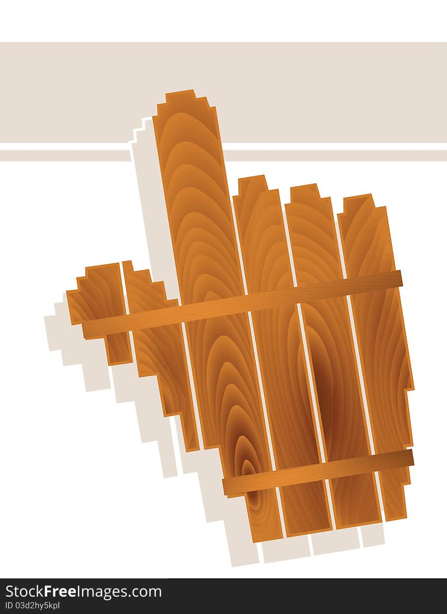 Wood grain hand cursor