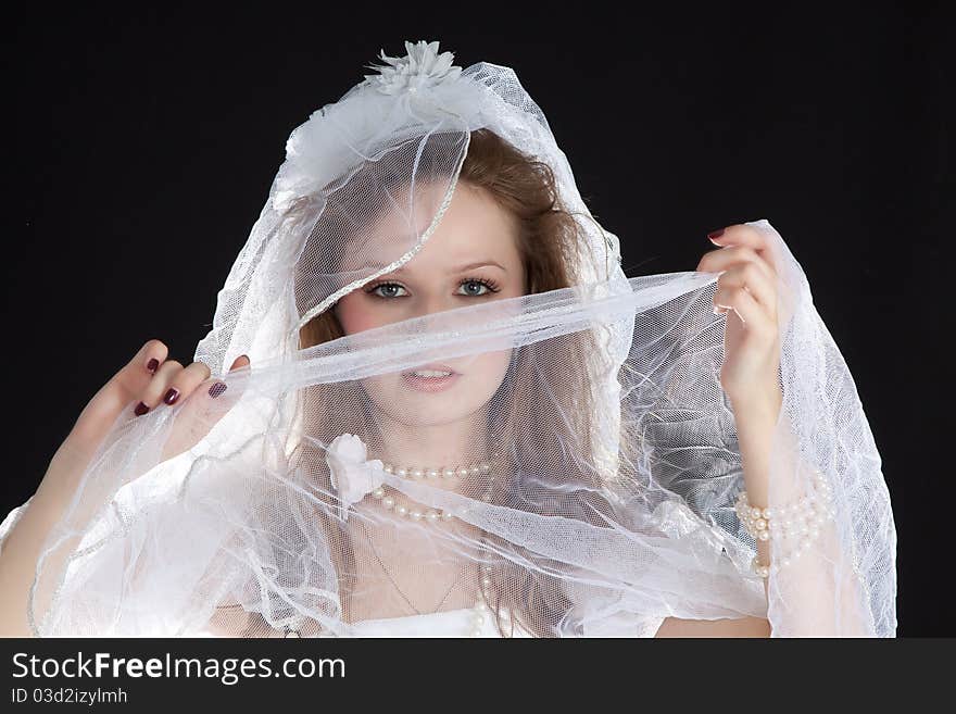 Happy bride on wedding.