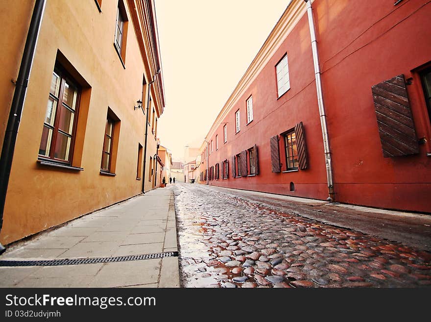 Old street of Vilnius in Litva