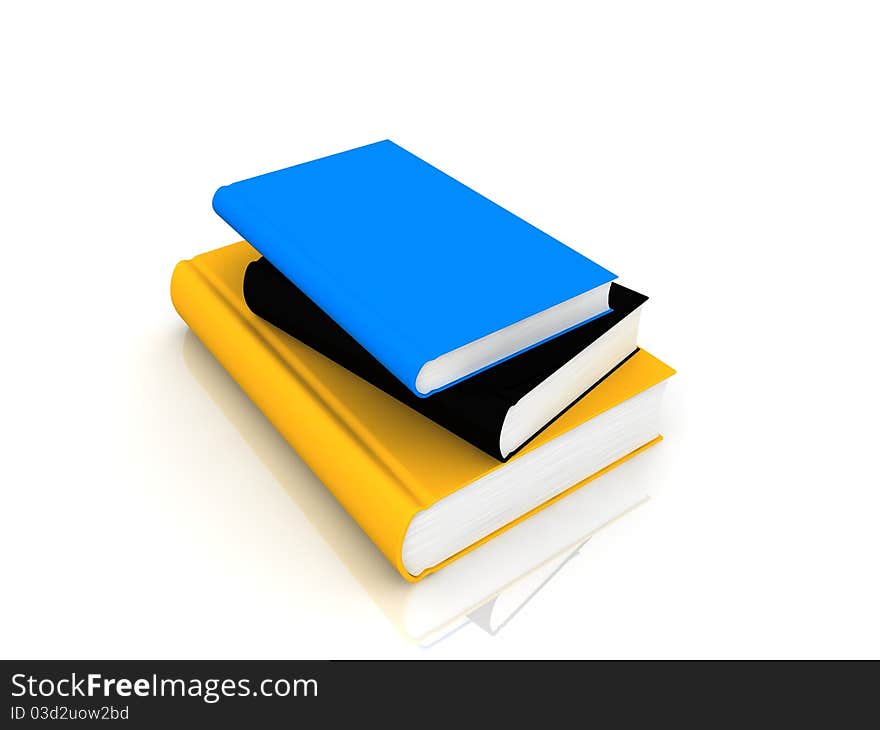 Book concept in 3D style