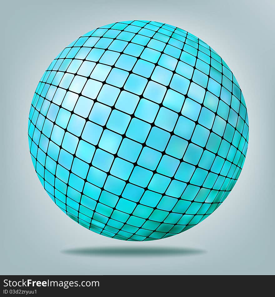 Abstract blue party Background with disco ball. EPS 8 file included. Abstract blue party Background with disco ball. EPS 8 file included