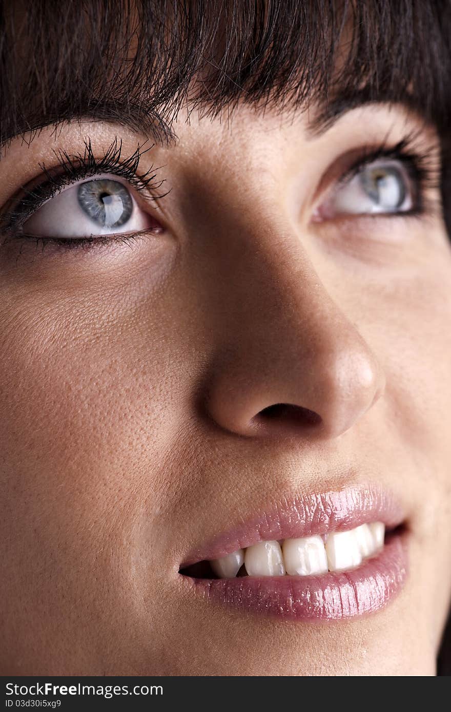 Close-up of young woman face