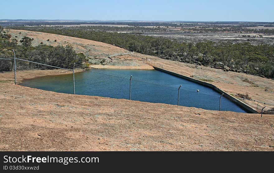 Water Tank at the top of Hyden Rock