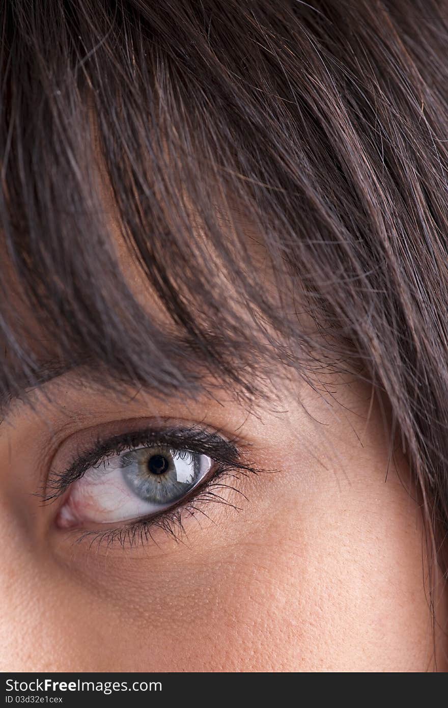 Close-up Of Young Woman Face