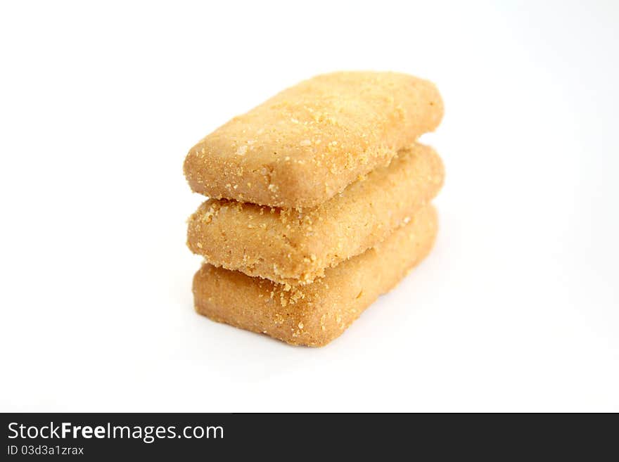 Cookies on a white background