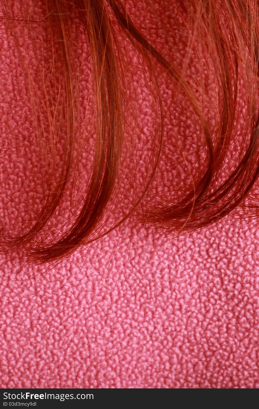 Thin hair in pink background