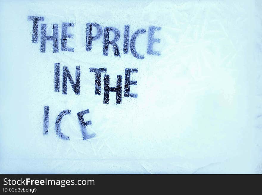 The price with ice with empty space