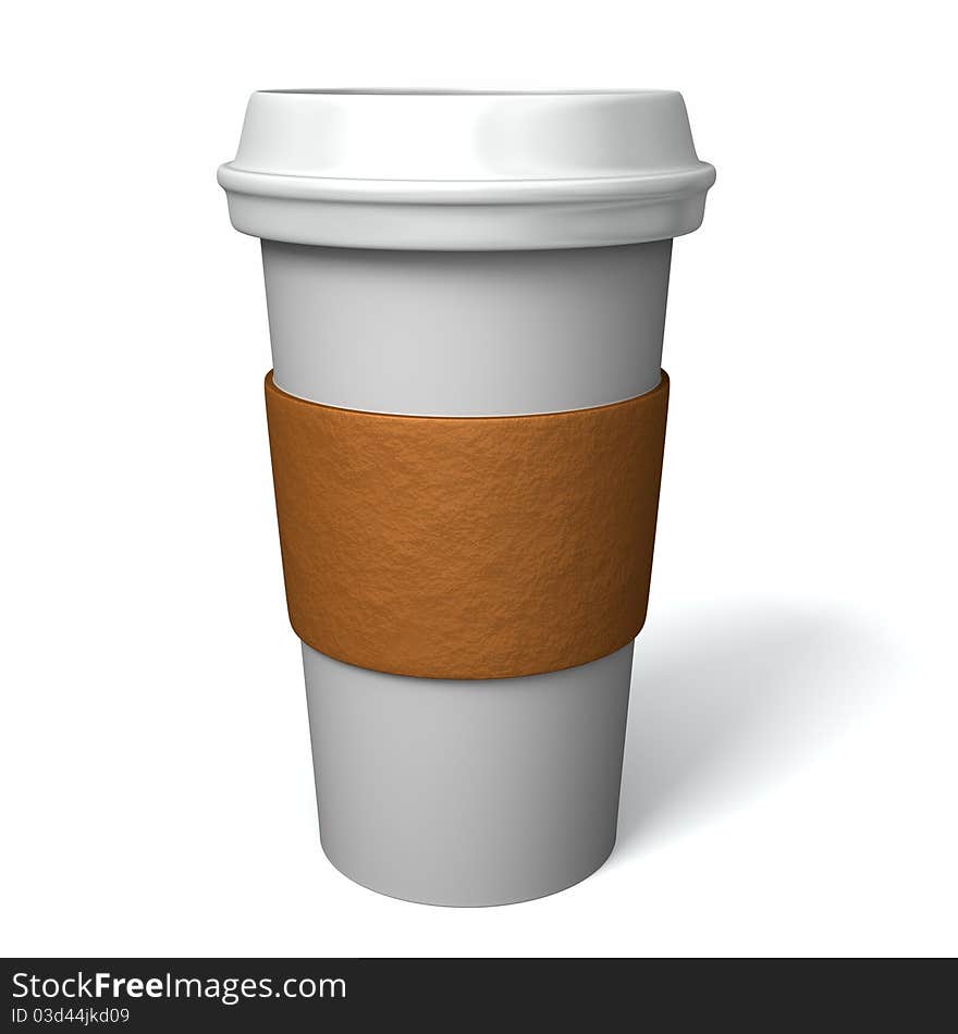 Famous maker style paper coffee cup with insulation paper and plastic lid