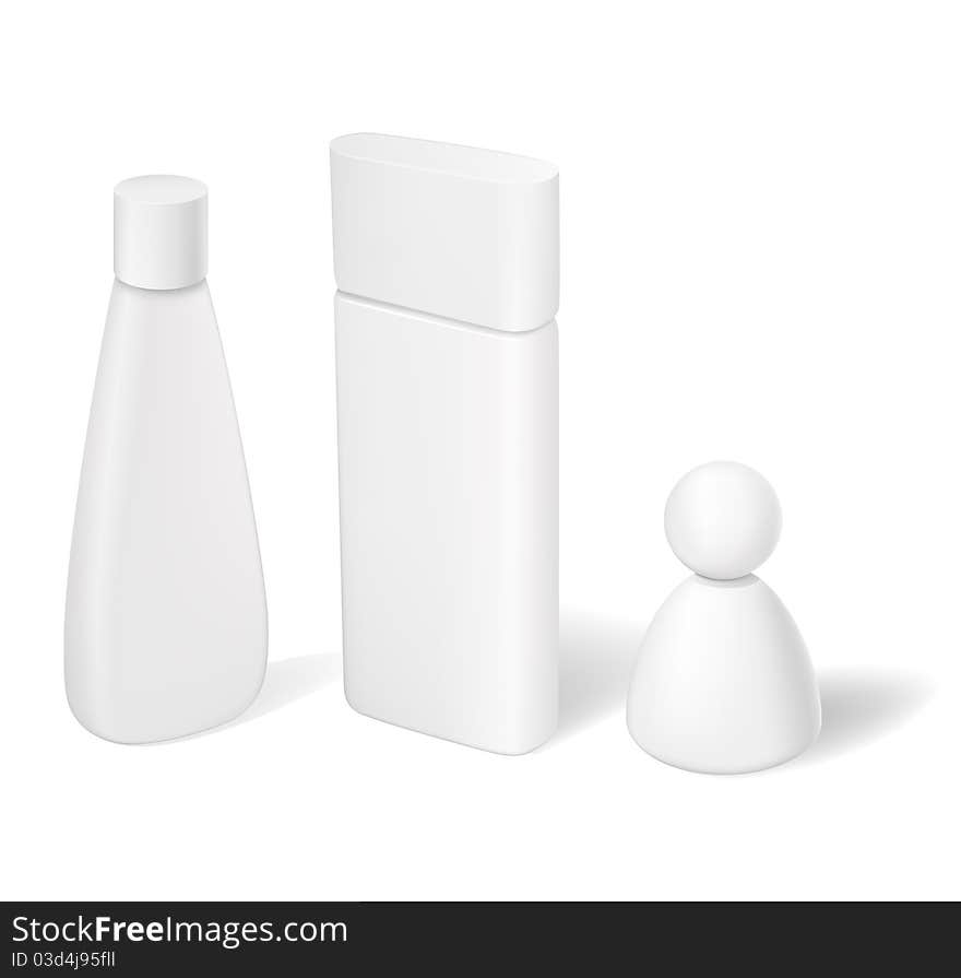 Blank cosmetic tubes bottles and containers