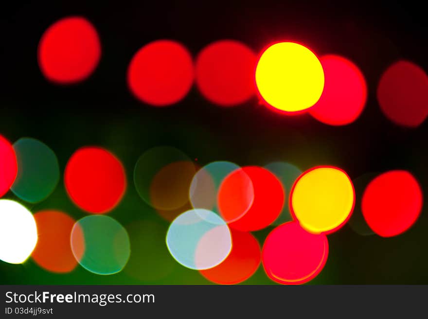 Abstract multi colour spotted bokeh background