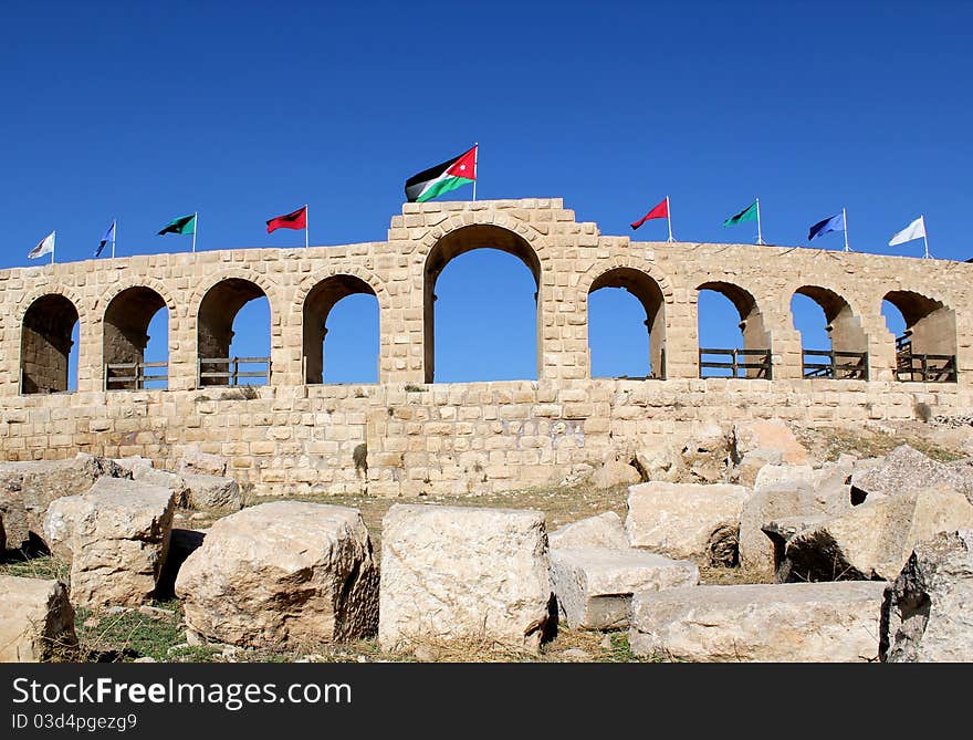 Ruins of Greco-Roman city Gerasa. Jordan