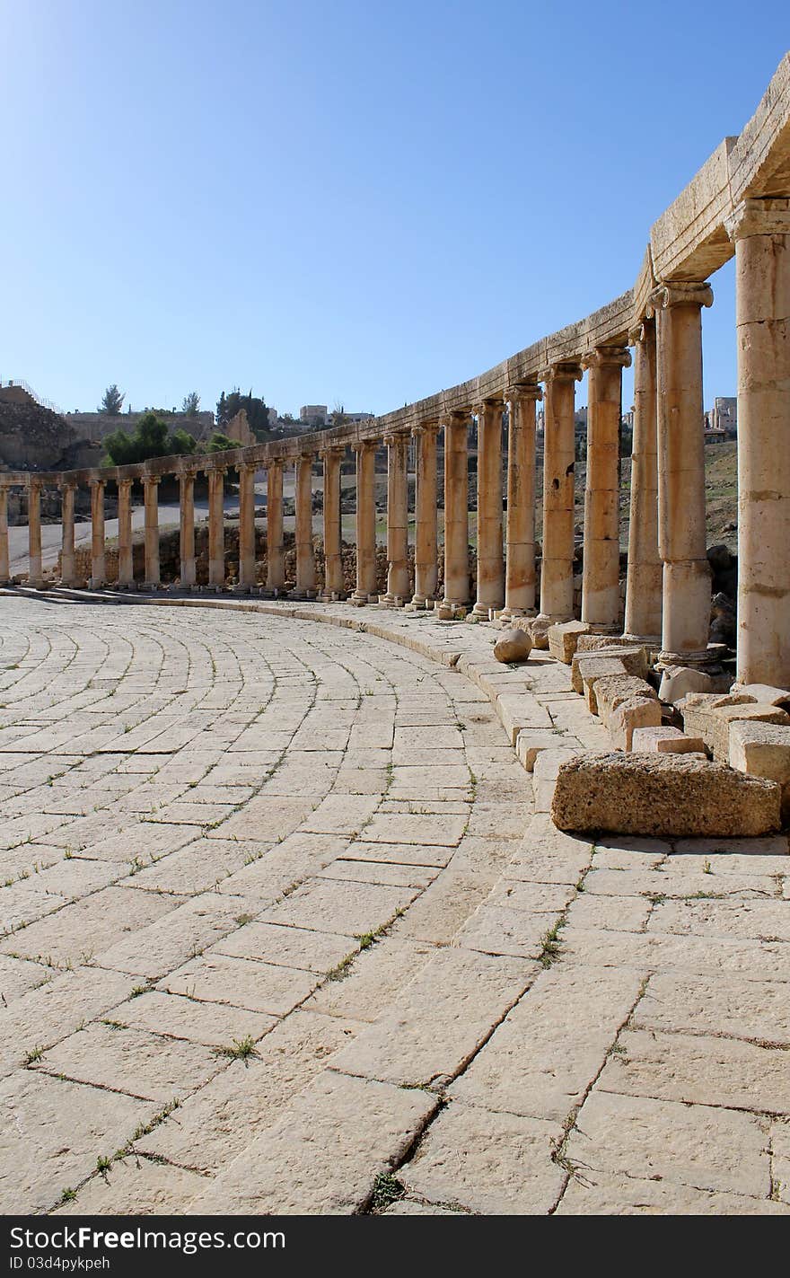 Ruins of the Greco-Roman city of Gerasa. Ancient Jerash, in Jordan. Ruins of the Greco-Roman city of Gerasa. Ancient Jerash, in Jordan.