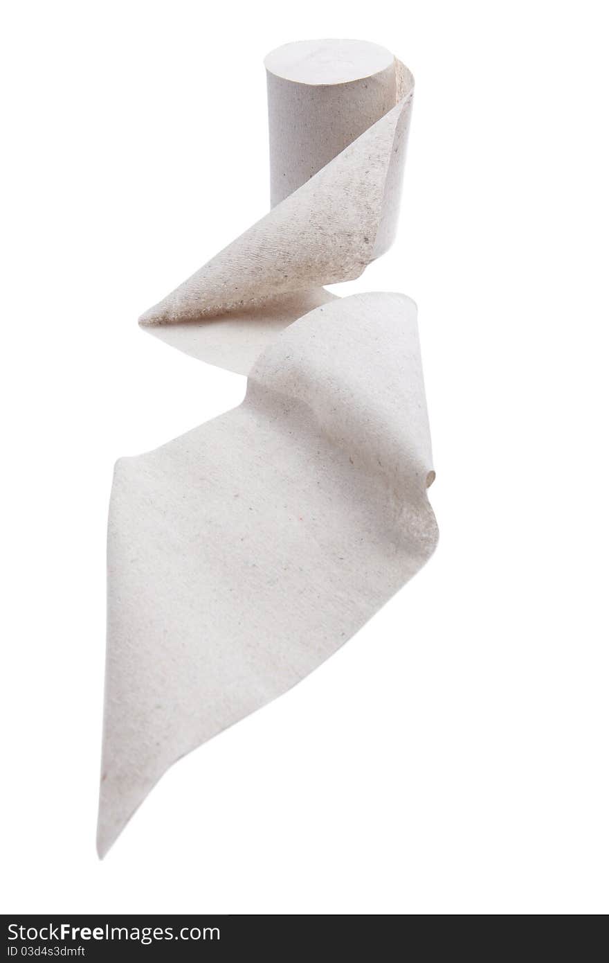 Toilet paper isolated on white background