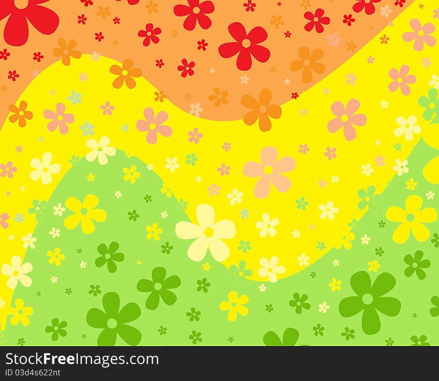 Pretty flowewa on a colorful background. Pretty flowewa on a colorful background