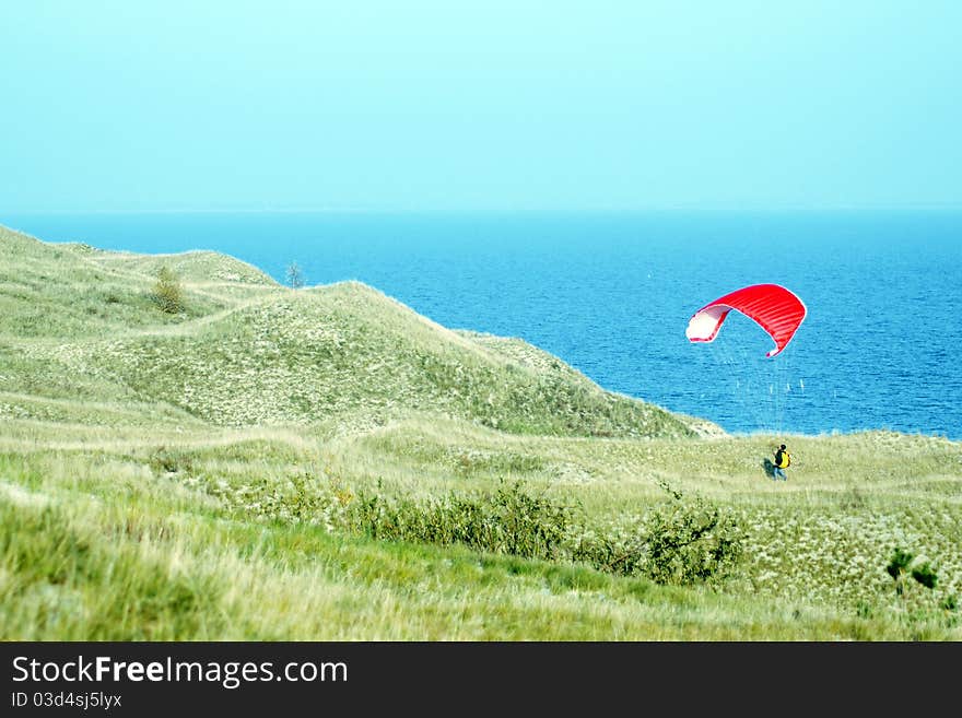 Red Paragliding