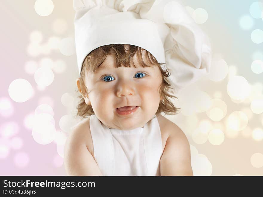 Young and pretty little cook