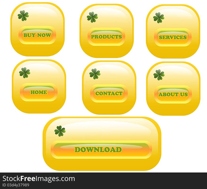 Web buttons, cdr vector