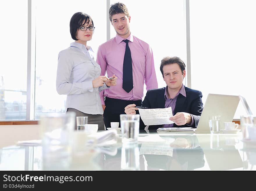 Group Of Business People At Meeting