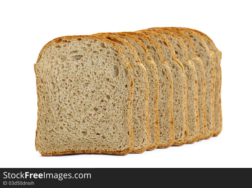 Bread isolated on white background