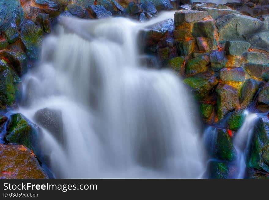 Beautiful waterfall in hdr