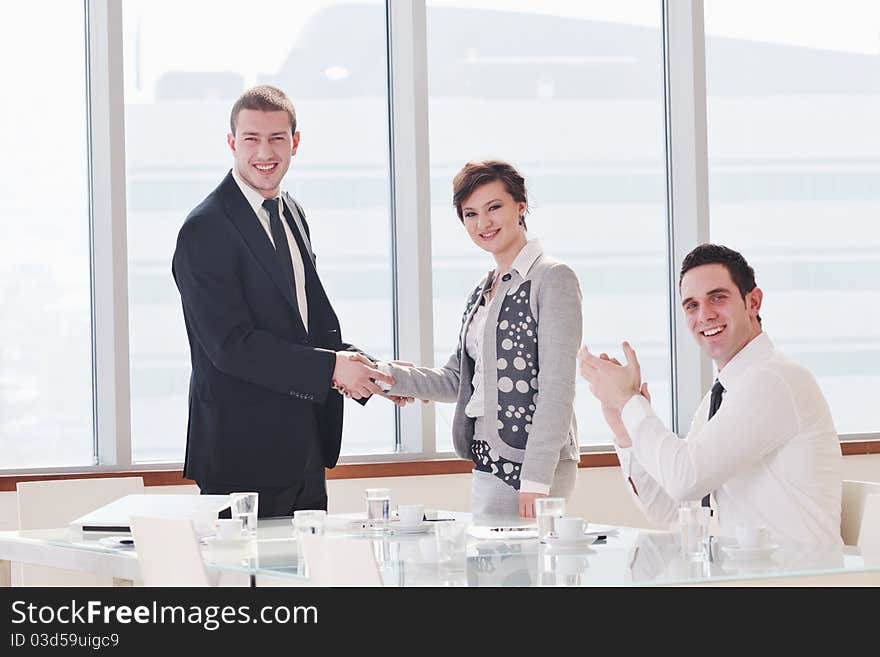 Group of business people at meeting