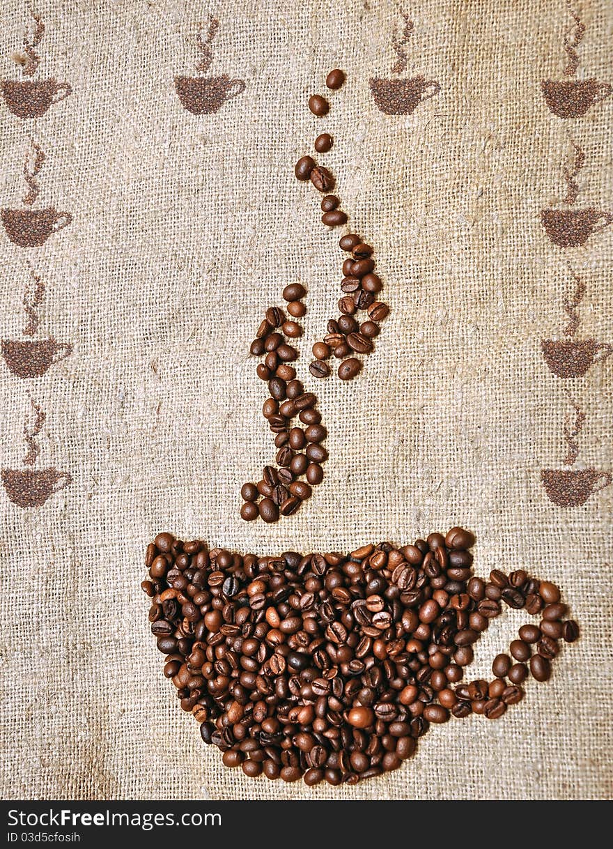 Brown Roasted Coffee Beans