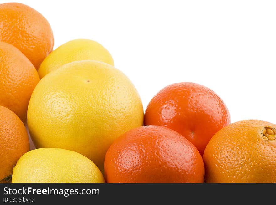 Group of healthy fruits isolated on white. Group of healthy fruits isolated on white.