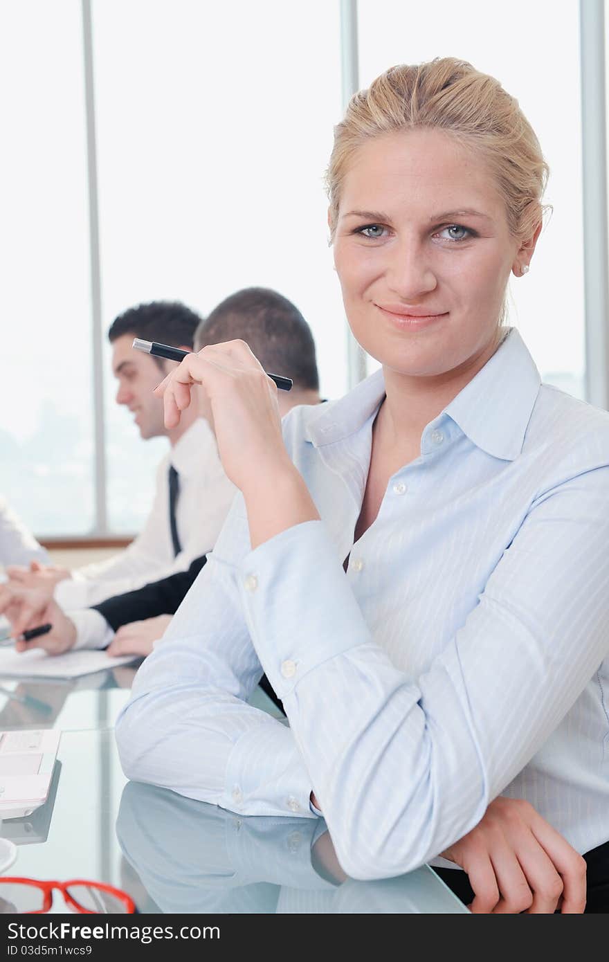 Group of business people at meeting