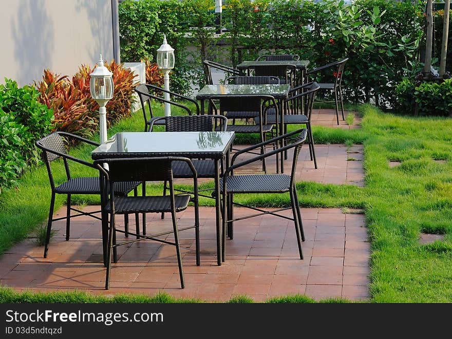 Outdoor Park Seating with table and chairs. Outdoor Park Seating with table and chairs