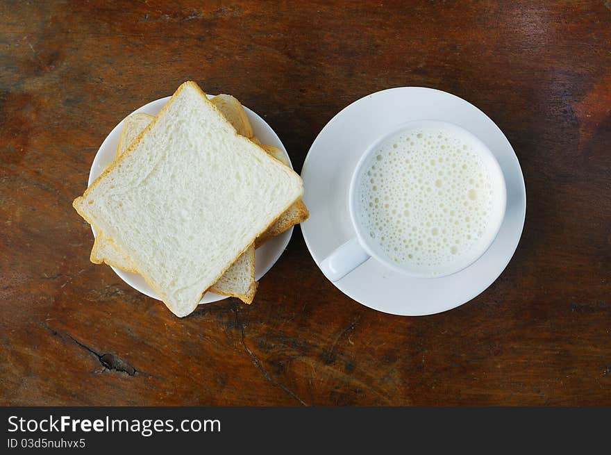 Bread and hot milk