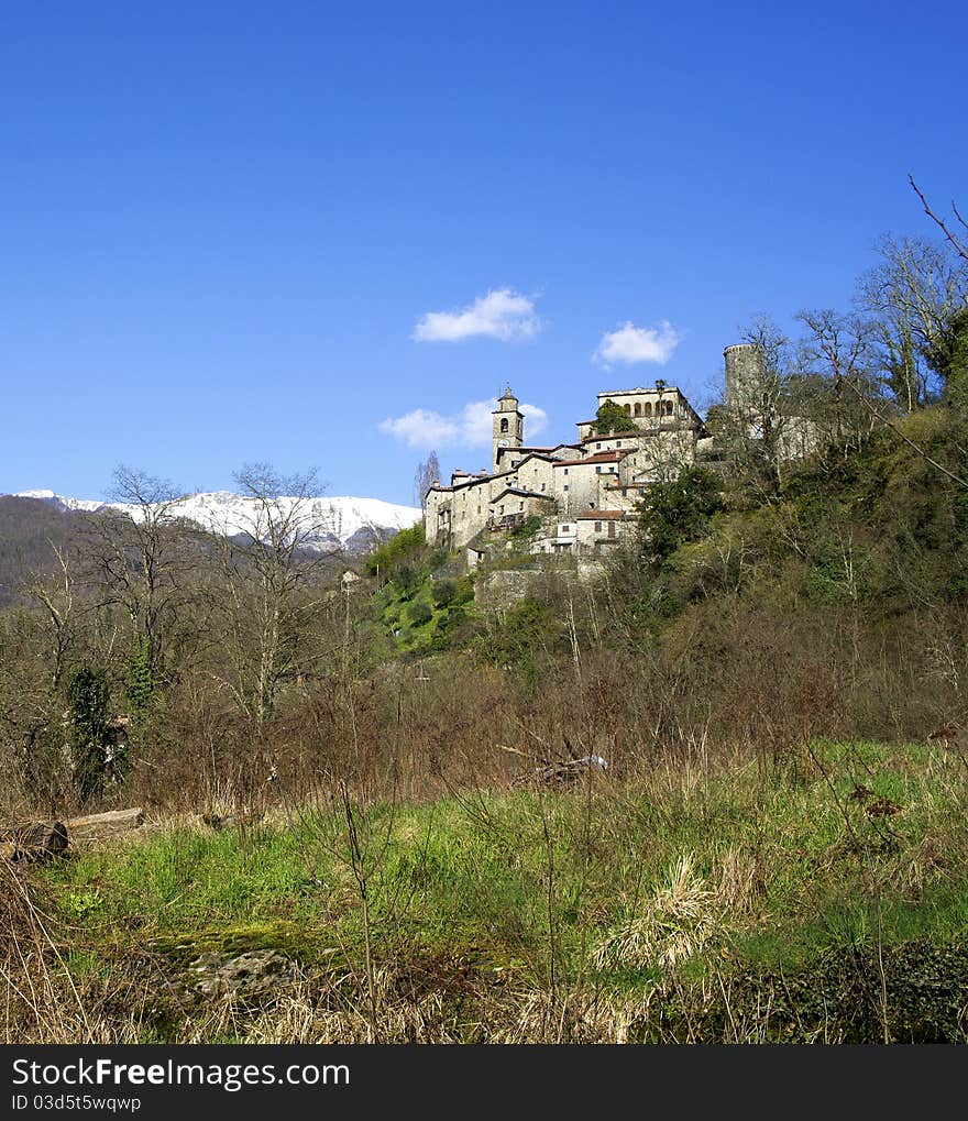 Detail of bagnone,little village in lunigiana,italy