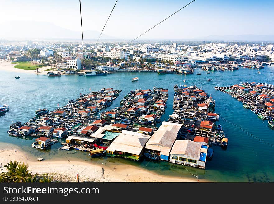 A image of architectures on ocean. A image of architectures on ocean