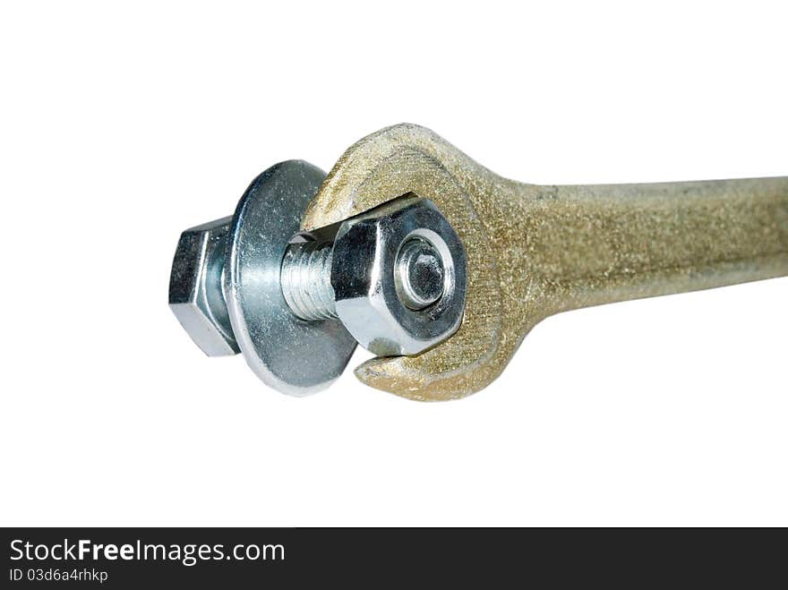 Spanner Wrench And A Screw Bolt