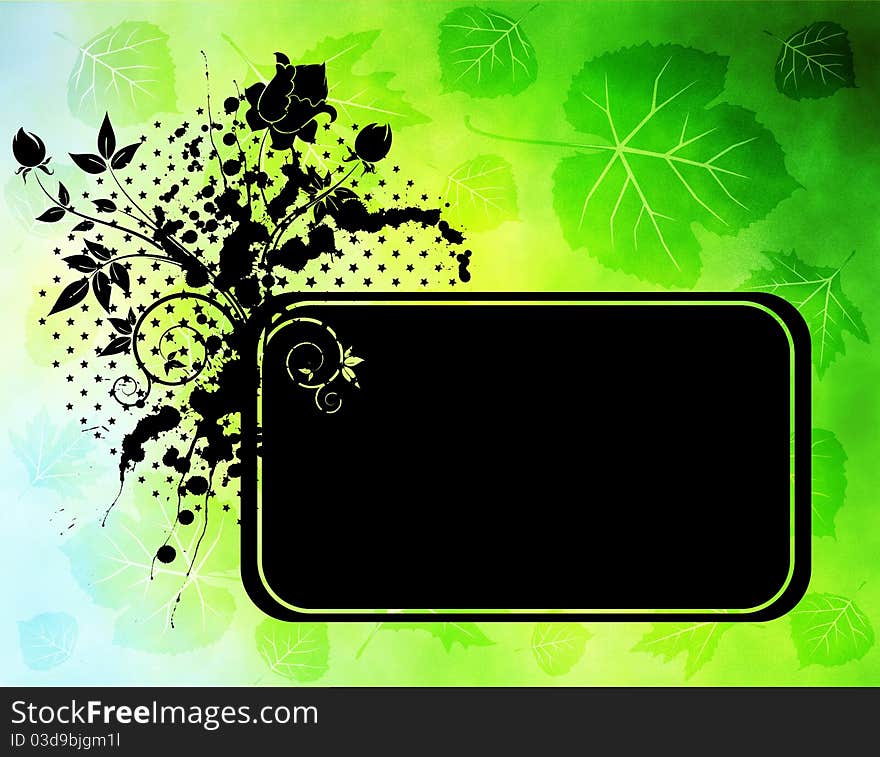 Abstract light background with flowers for a design