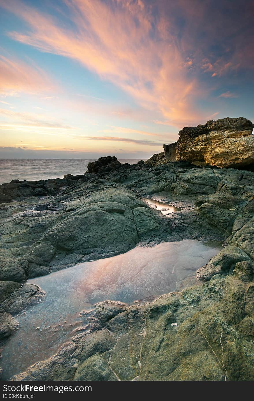 Beautiful seascape. Composition of nature.