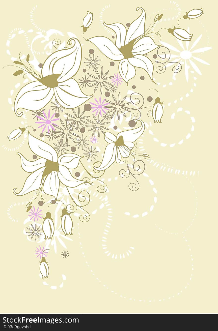 Elegant background with white lilies. Elegant background with white lilies