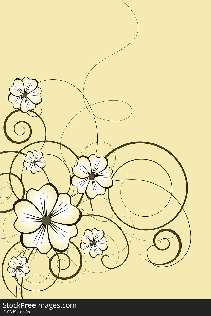 Abstract flowers background for your text