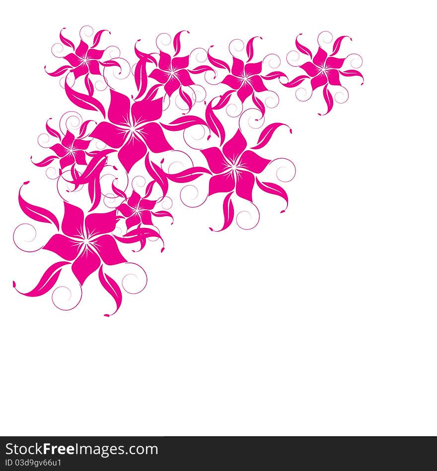 Abstract flowers background for your text