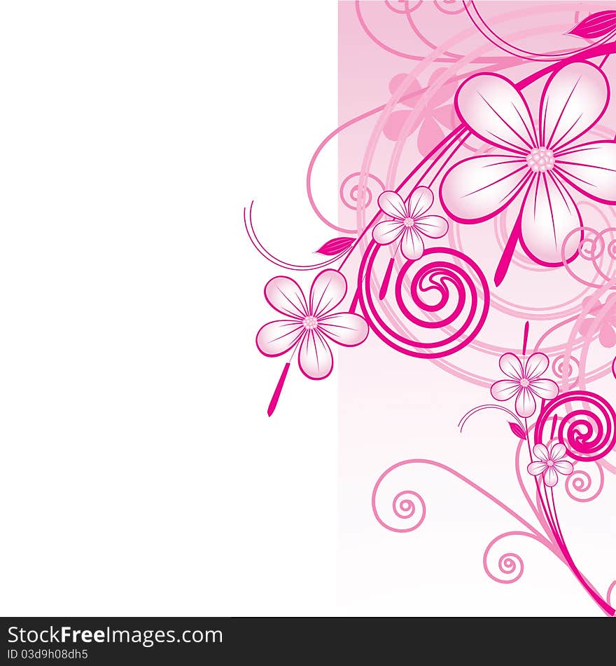 Abstract flowers background for your text