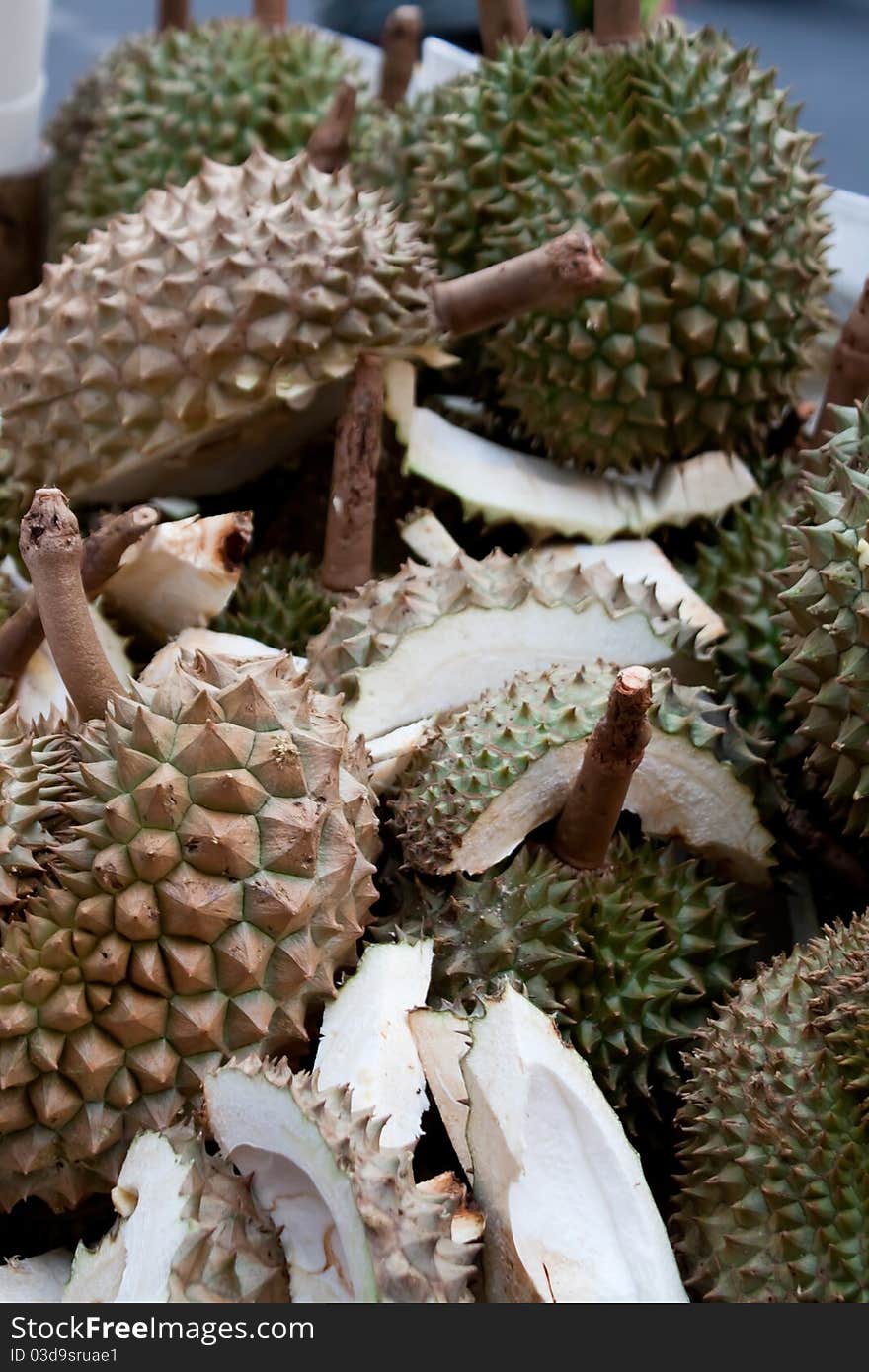 Durian Fruit in traditional market in Bali