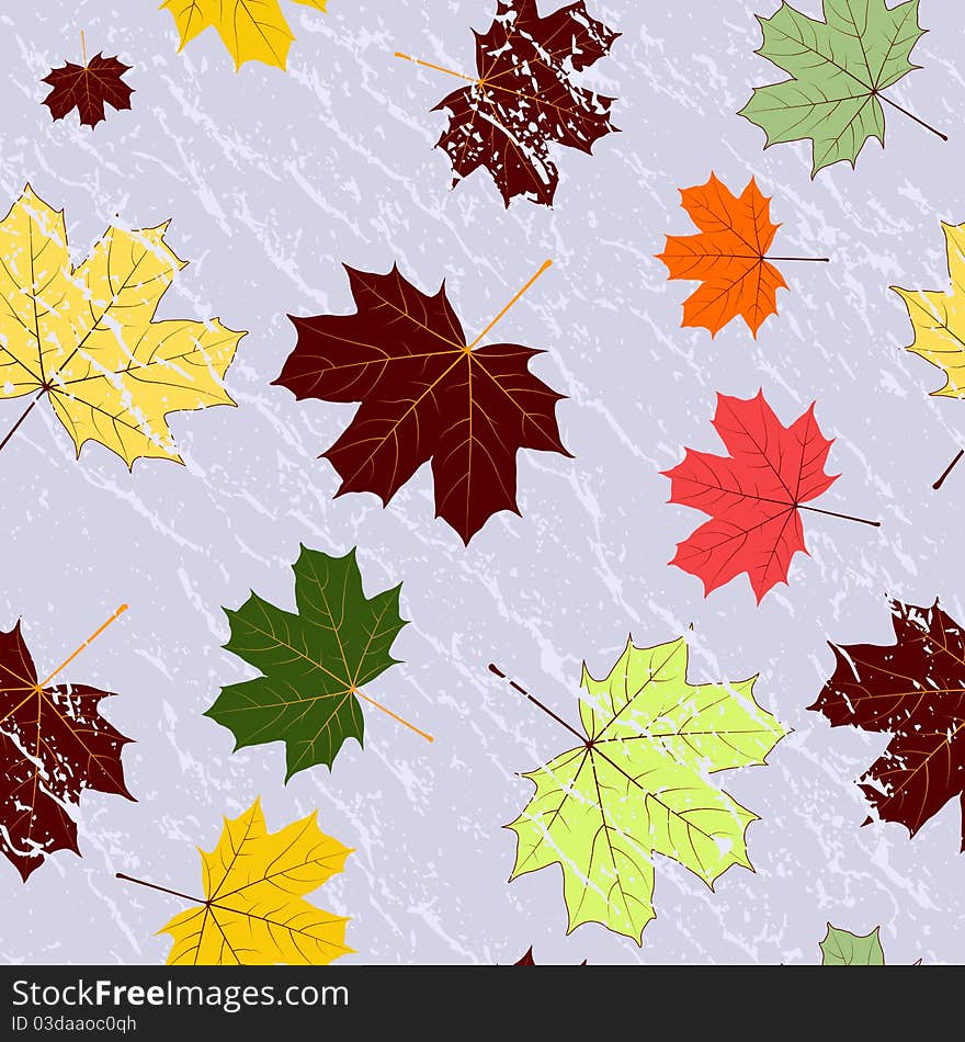 Autumn seamless grunge pattern